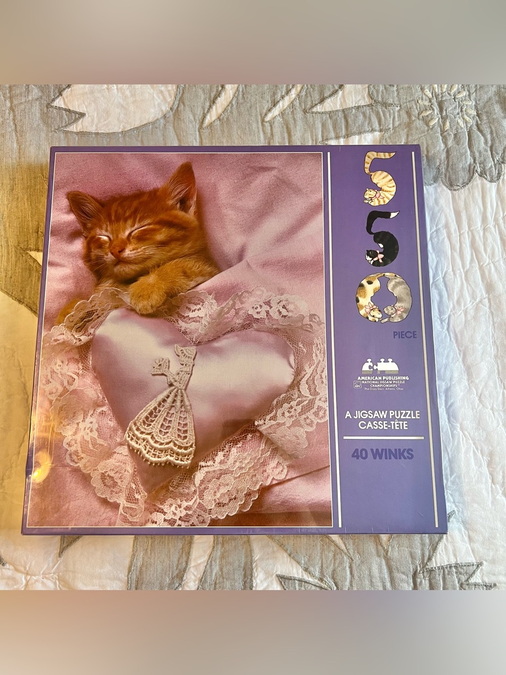 New Sealed 1986 American Publishing Co 40 WINKS 550 Pc Jigsaw Puzzle #6078
